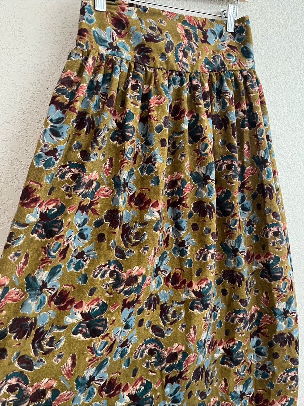 Natural Life Floral Smocked Back Maxi Skirt Size Medium Boho